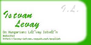 istvan levay business card